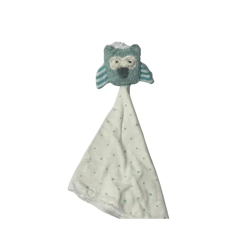 Geschenkset Eule – Schmusetuch & Rassel