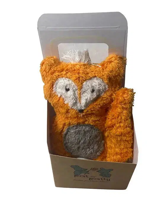 Bio Schmusetuch Fuchs – personalisierbar, GOTS zertifiziert