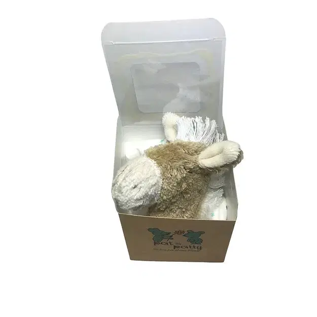 Geschenkset Pferd – Schmusetuch & Rassel