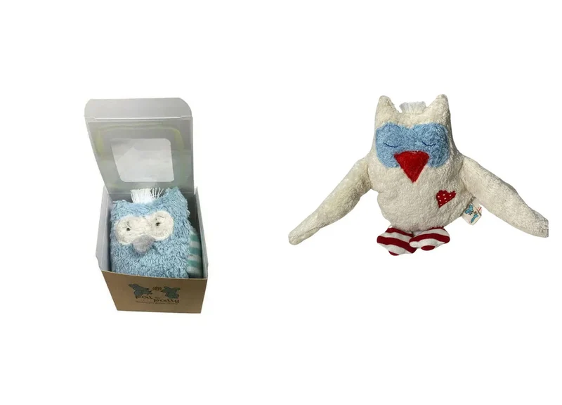 Geschenkset Eule – Schmusetuch & Rassel
