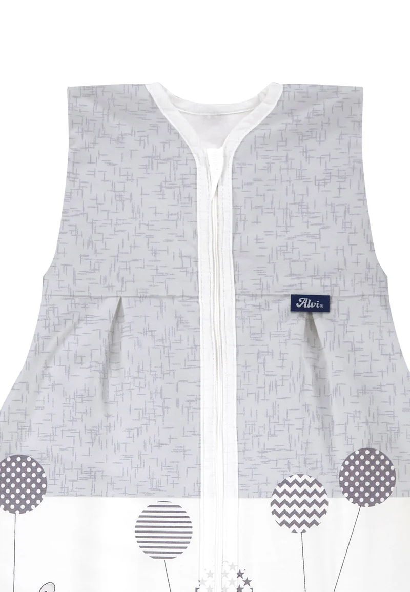Kugelschlafsack Molton (Sommer) - Hippo silber