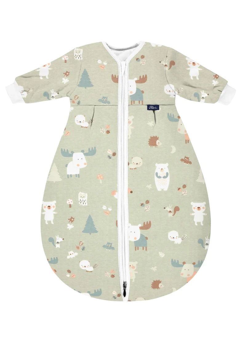 Kugelschlafsack Mäxchen-Thermo mit Arm - Baby Forest