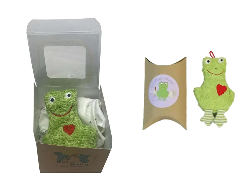 Geschenkset Frosch – Schmusetuch & Lavendelkissen