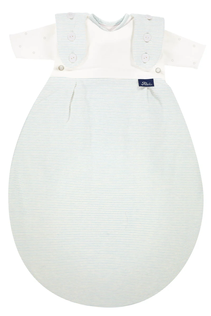 Frühchenschlafsack komplett 2 teilig (Jersey) - bleu Stripe