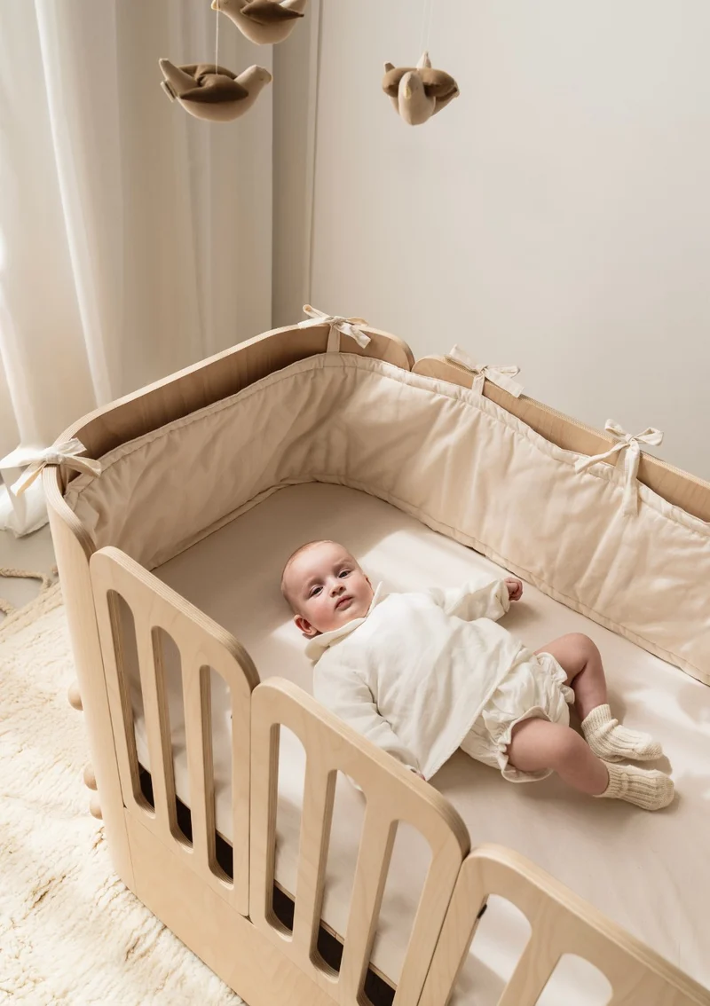 4-in-1 mitwachsendes Babybett 112-148 x 60 cm
