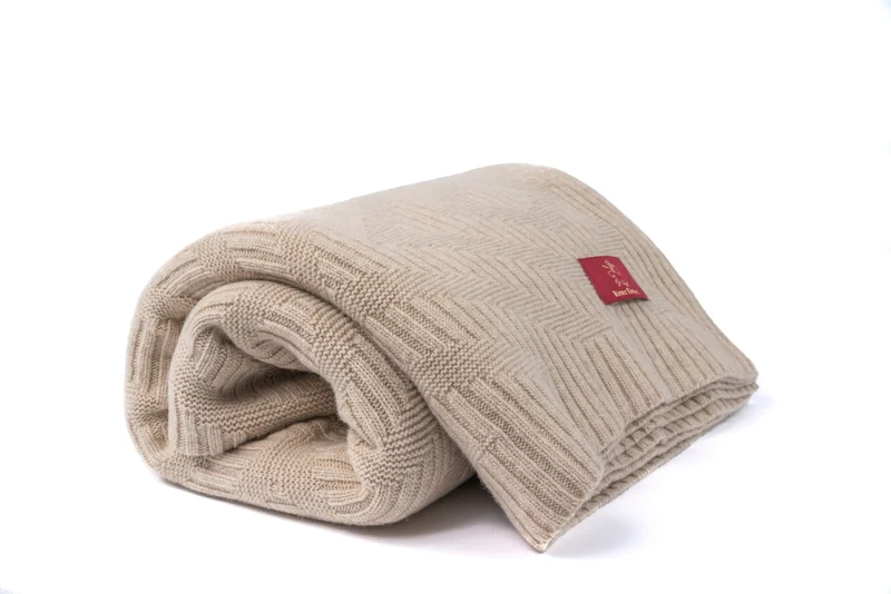 Portimao Strickplaid aus Schurwolle