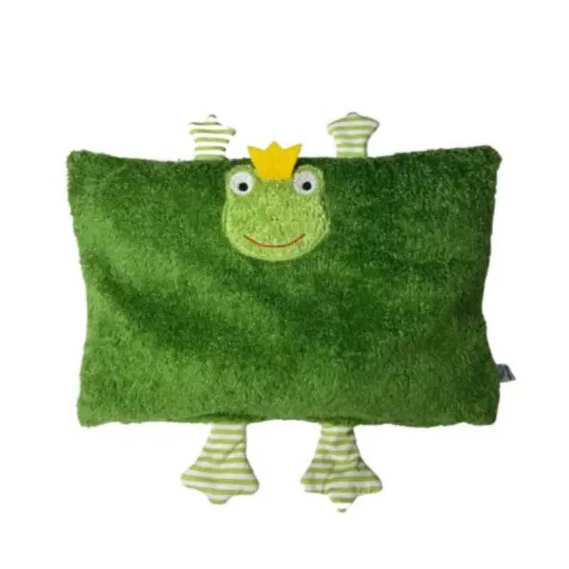 Bio Kuschelkissen Frosch aus Baumwolle – Spelzfüllung, GOTS
