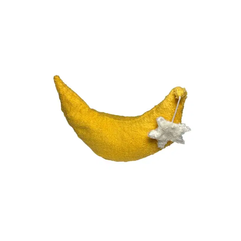 Bio Kuschelkissen Mond Nackenkissen aus Baumwolle – Spelzfüllung, GOTS