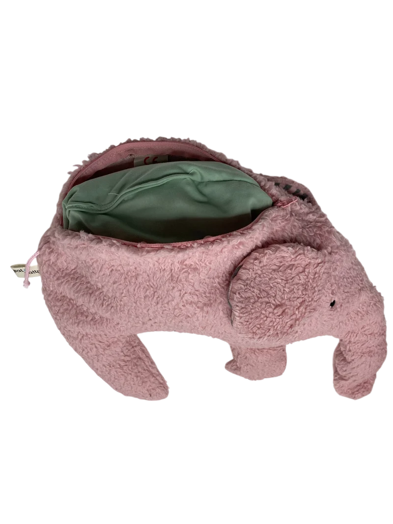 Bio Kuschelkissen Elefant aus Baumwolle – Spelzfüllung, GOTS