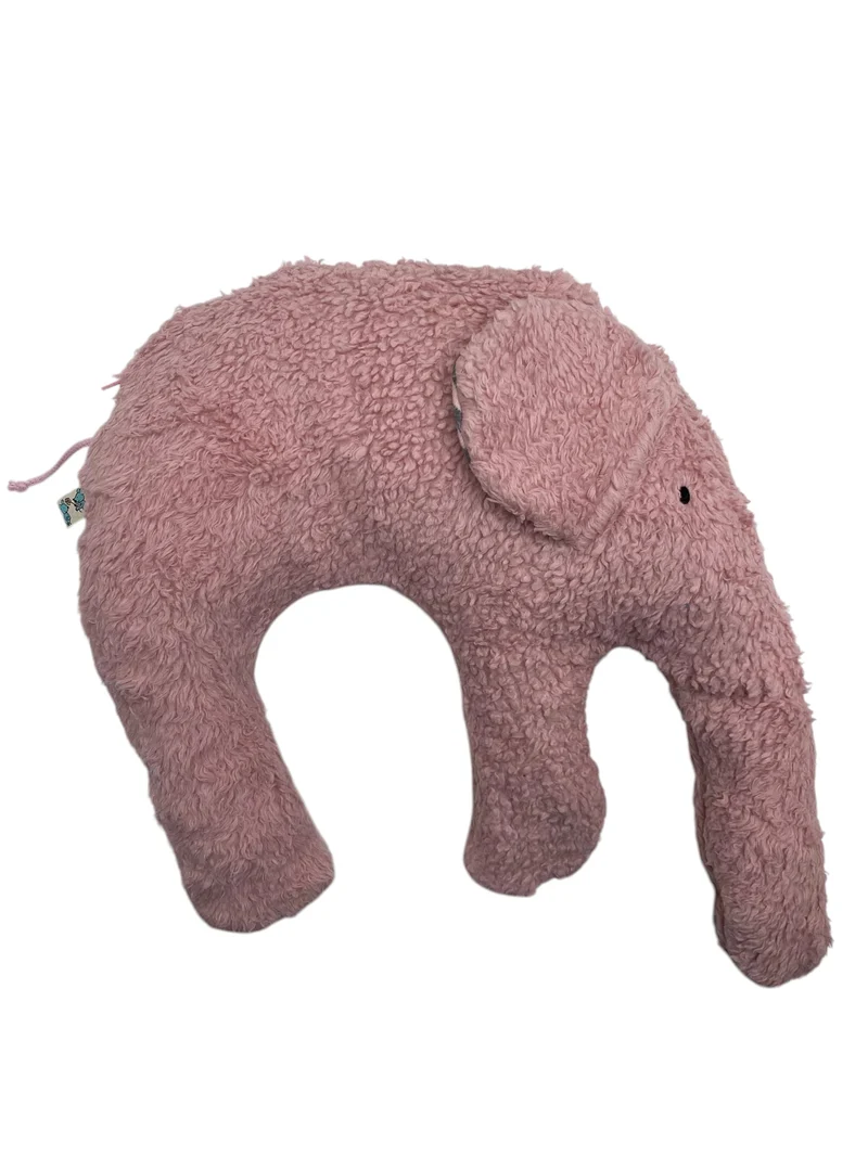 Bio Kuschelkissen Elefant aus Baumwolle – Spelzfüllung, GOTS