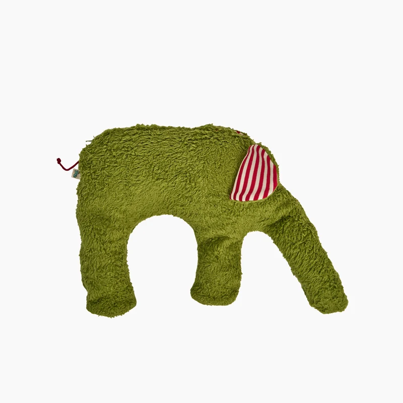 Bio Kuschelkissen Elefant aus Baumwolle – Spelzfüllung, GOTS