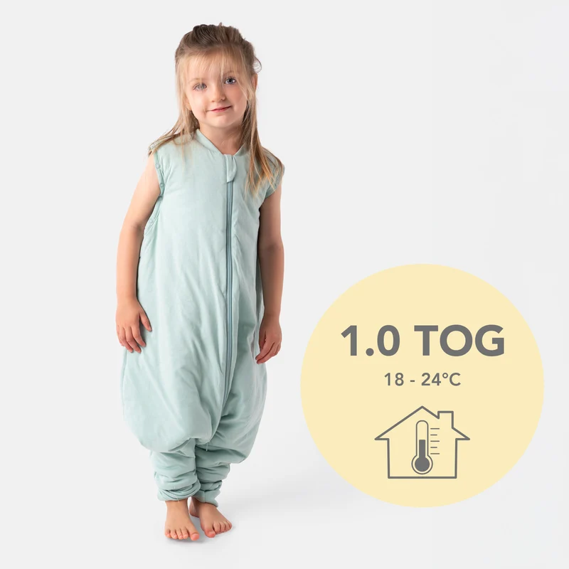 Schlafsack mit Füßen, umklappbaren Bündchen und Ärmeln, 1.0 TOG