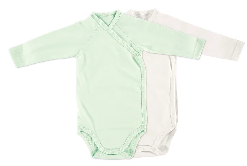 Body langarm 2-er Pack - Mint/Weiß