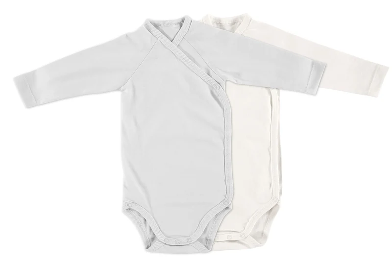 Body langarm 2-er Pack - Grau/Weiß
