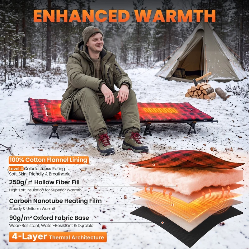 CAMPCOZY Heated Camping Pad