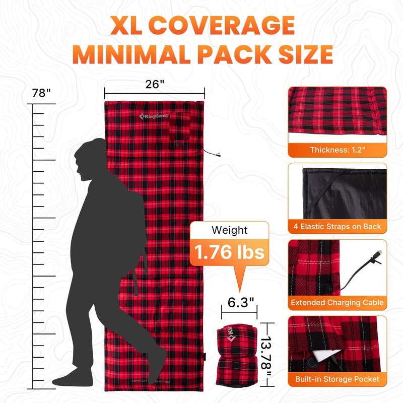 CAMPCOZY Heated Camping Pad