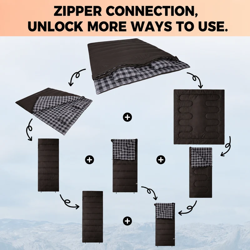 Trippy C 450D 3-in-1 Double Sleeping Bag