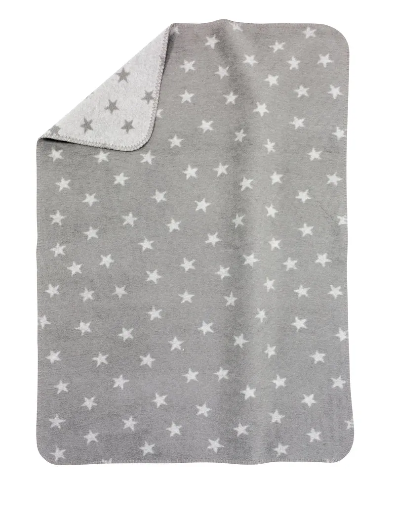Baumwolldecke - Stars silber