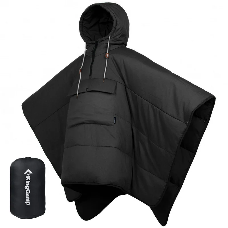 MURANO 180 Wearable 3-in-1 Convertible Camping Poncho with Kangaroo Pocket