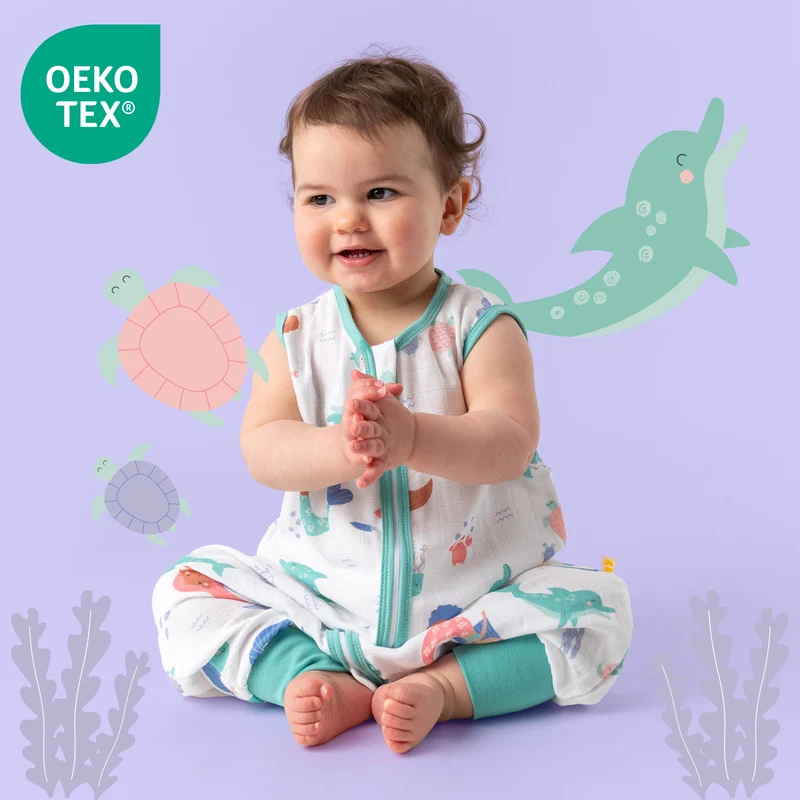 Musselin Schlafsack mit Füßen, 0.5 TOG