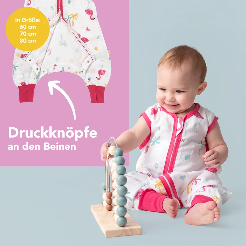 Musselin Schlafsack mit Füßen, 0.5 TOG