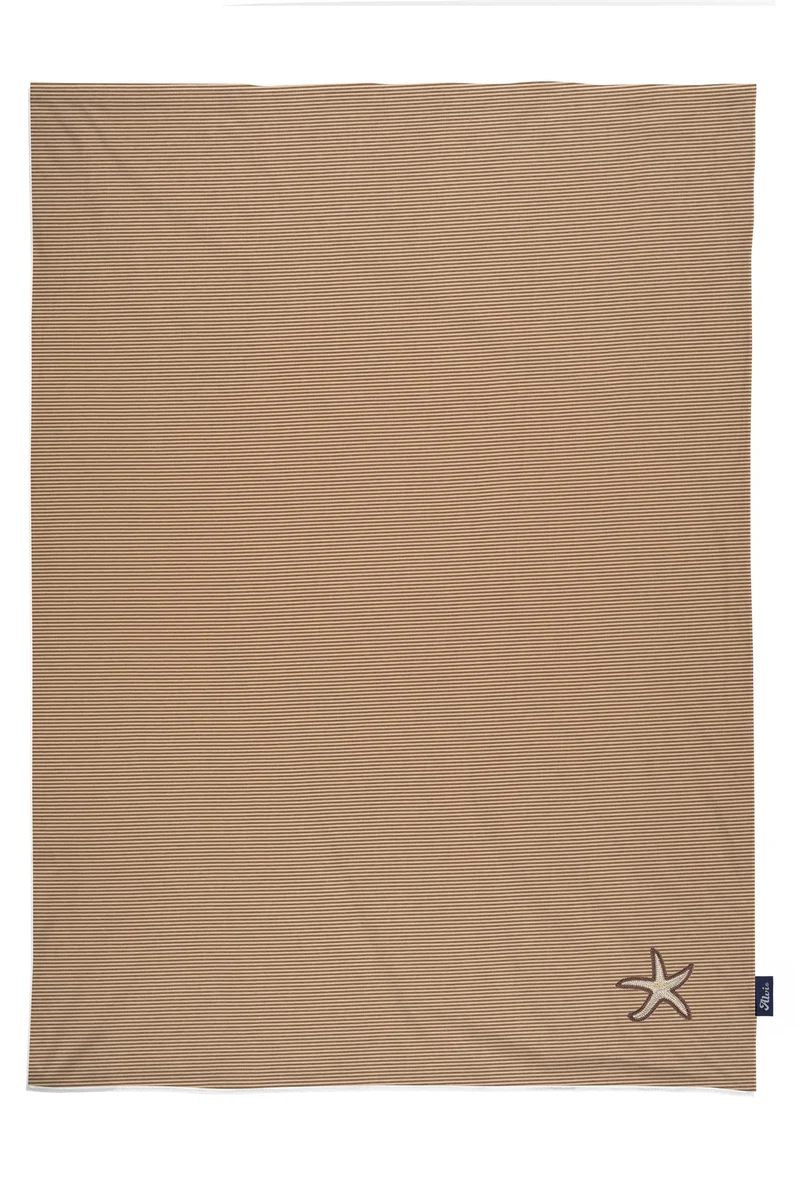 Babydecke Jersey - Starfish mit Stickerei