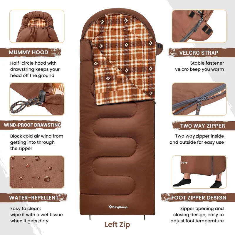 CLOUDY 400 Sleeping Bag-Envelope With Hood
