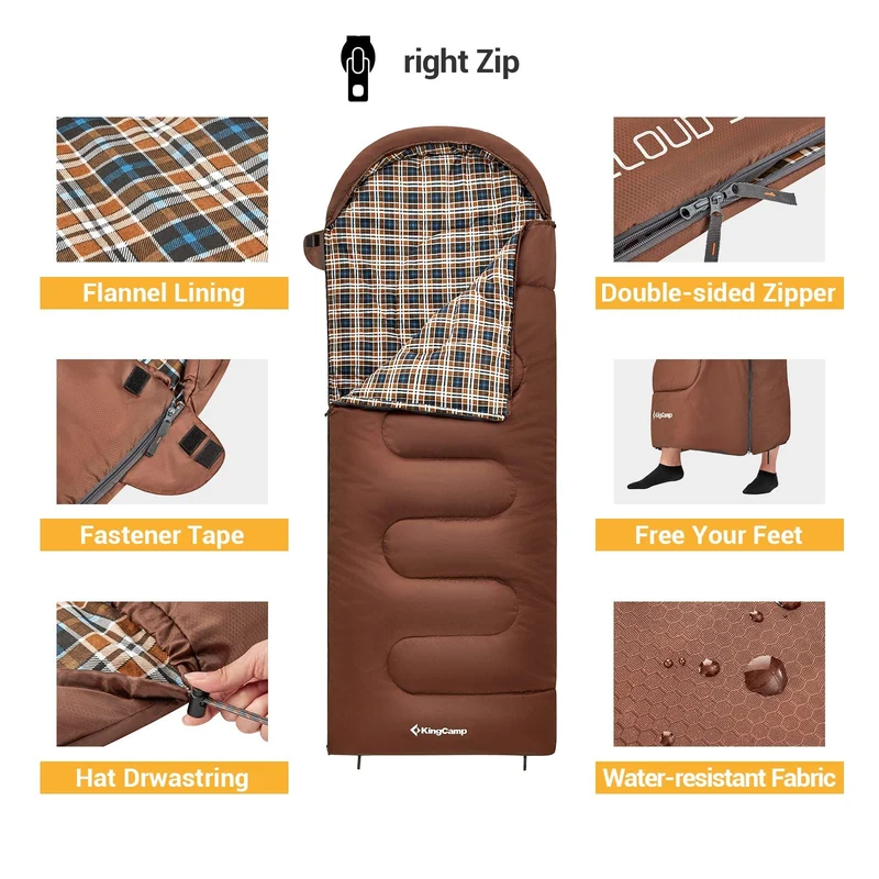 CLOUDY 400 Sleeping Bag-Envelope With Hood