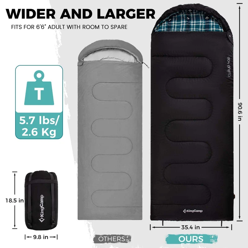 CLOUDY 400 Sleeping Bag-Envelope With Hood