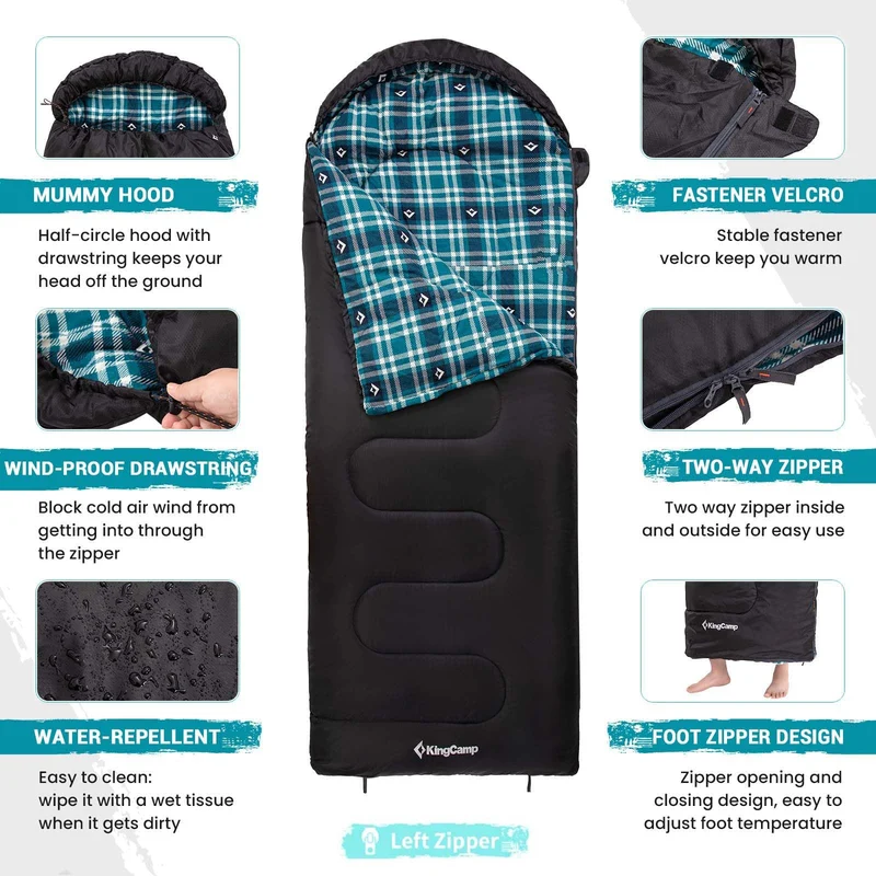CLOUDY 400 Sleeping Bag-Envelope With Hood