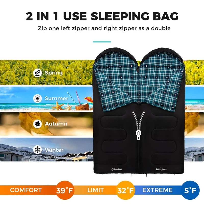 CLOUDY 400 Sleeping Bag-Envelope With Hood