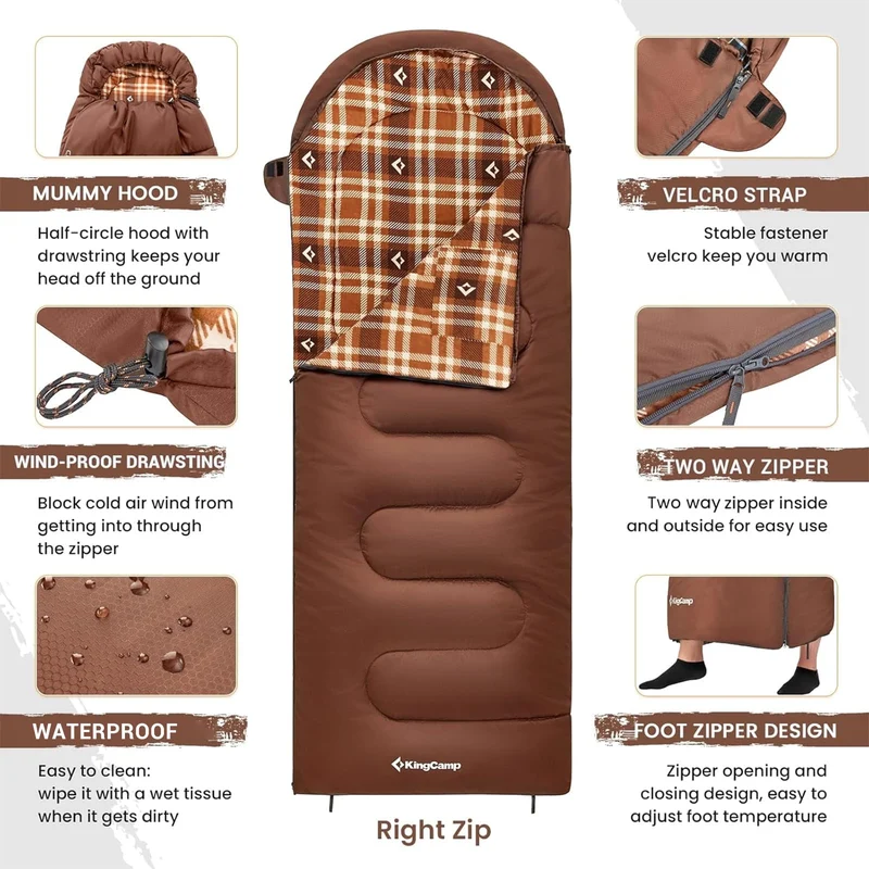 CLOUDY 400 Sleeping Bag-Envelope With Hood