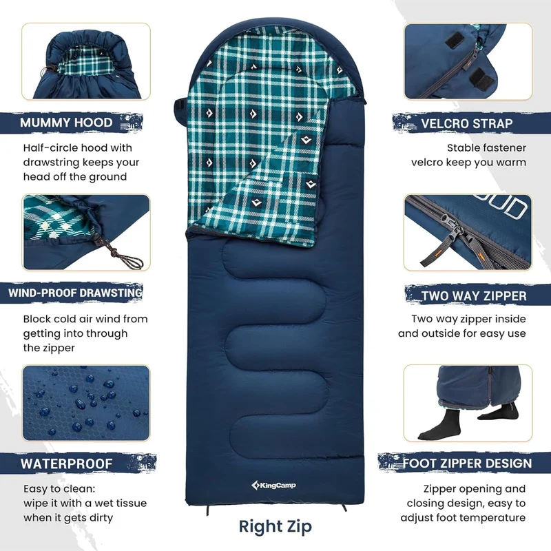 CLOUDY 400 Sleeping Bag-Envelope With Hood