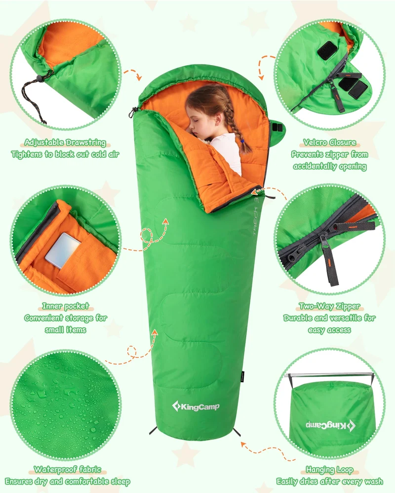 KingCamp Treck 300S+ Kids Mummy Sleeping Bag
