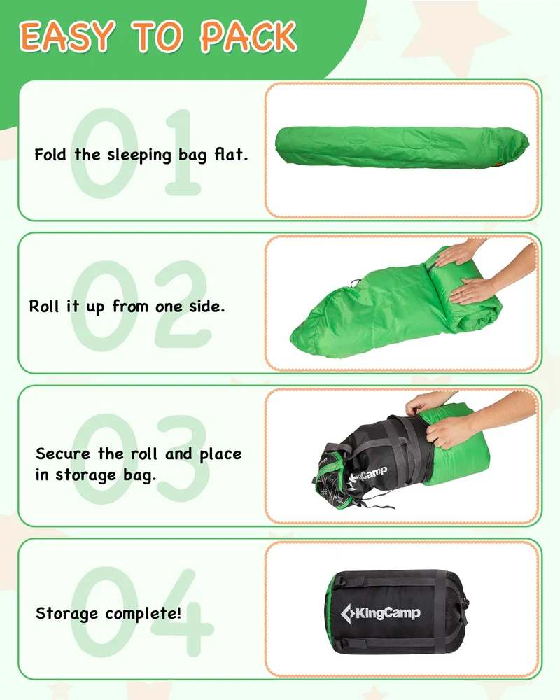 KingCamp Treck 300S+ Kids Mummy Sleeping Bag