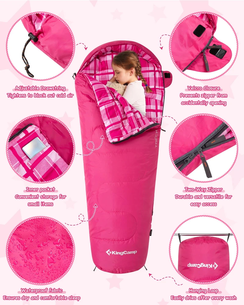 KingCamp Treck 300S+ Kids Mummy Sleeping Bag