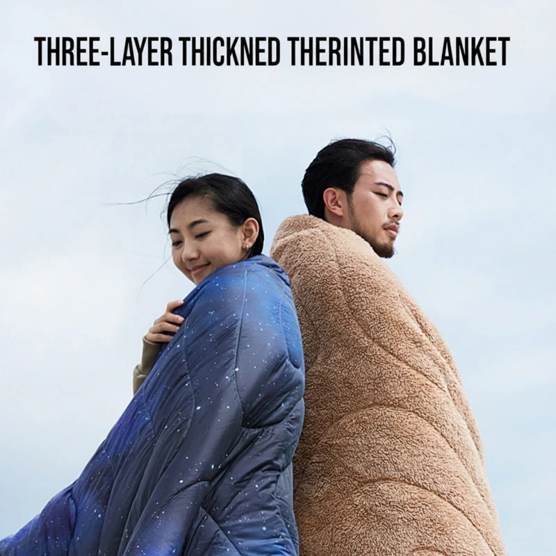 Boho Printed Wearable Camping Blanket | Large Sherpa & Water-Resistant Picnic Blanket for Outdoor Concerts, Beach & Travel
