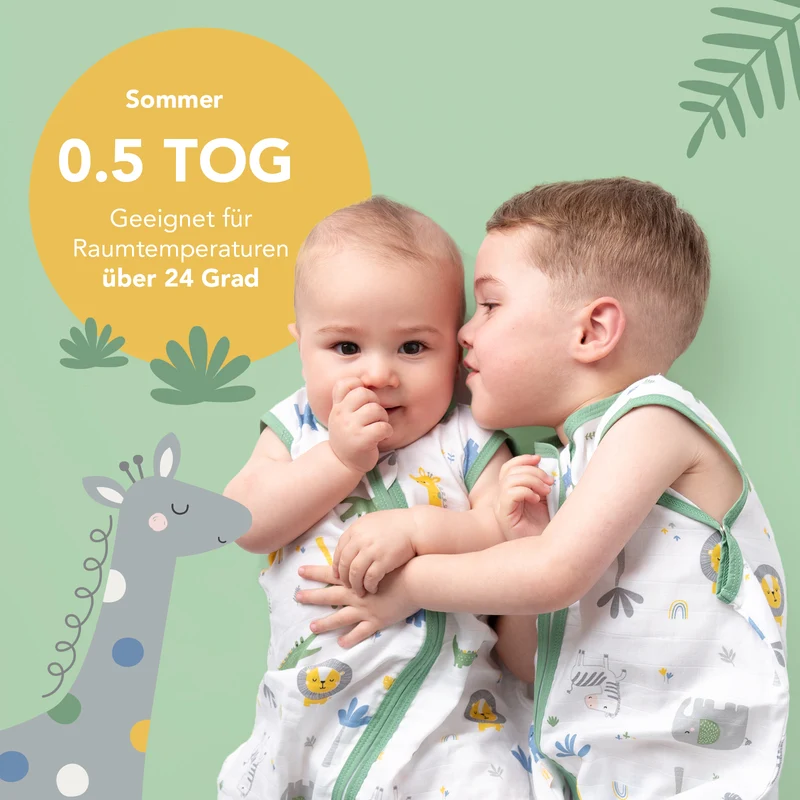 Musselin Babyschlafsack, 0.5 TOG