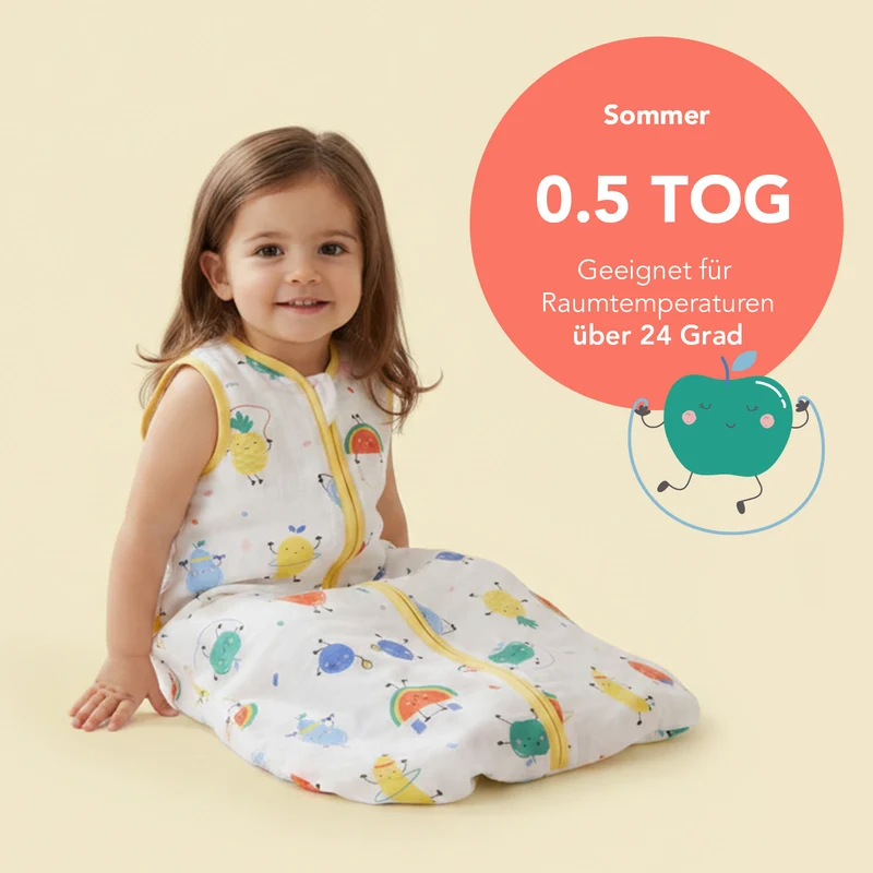 Musselin Babyschlafsack, 0.5 TOG