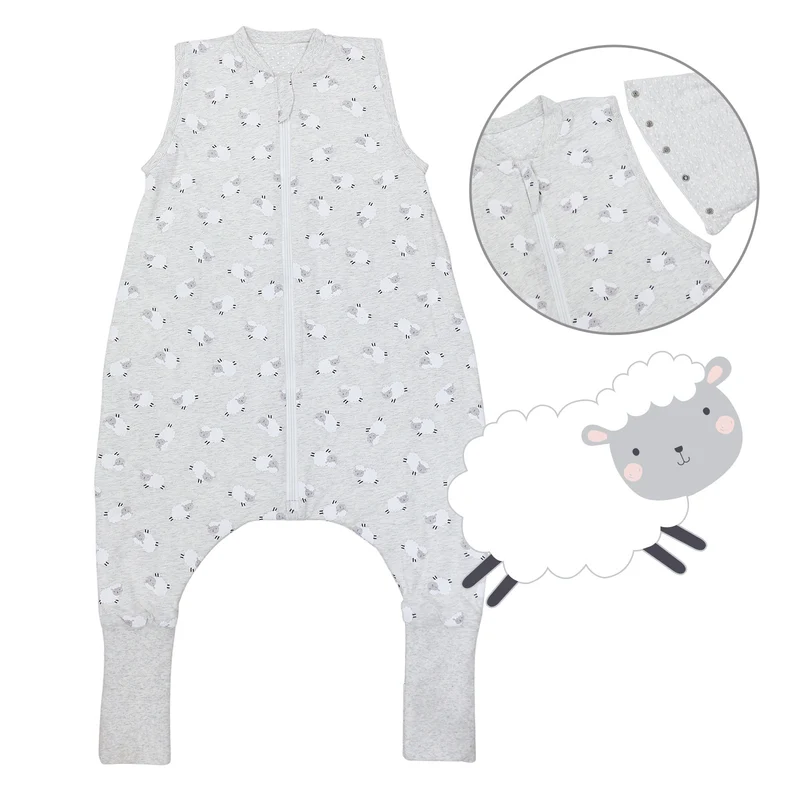 Schlafsack mit Füßen und umklappbaren Bündchen, 2.5 TOG