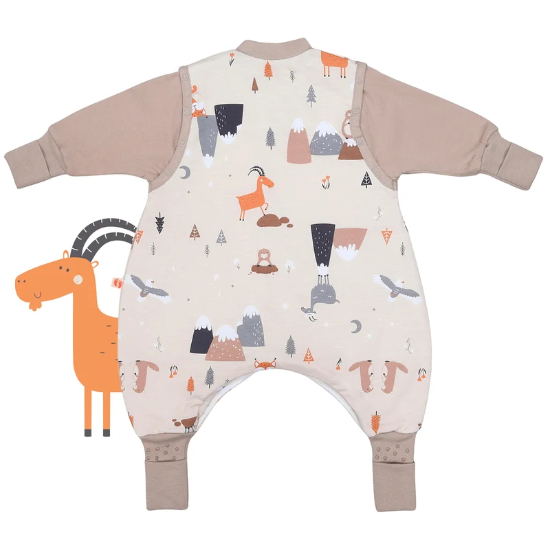 Schlafsack mit Füßen, umklappbaren Bündchen und Ärmeln, 1.0 TOG