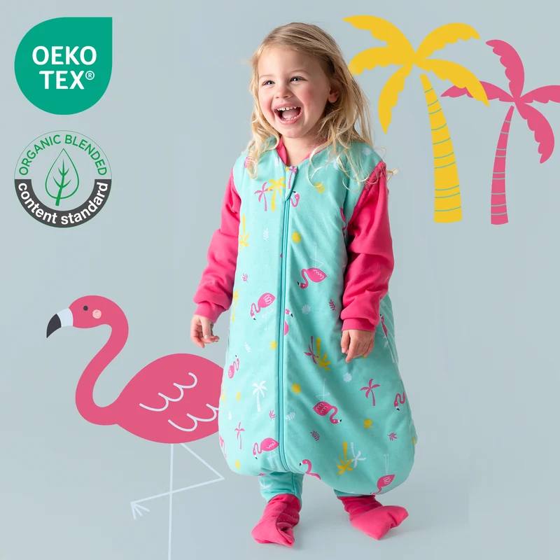 Bio Schlafsack mit Füßen und umklappbaren Bündchen 2.5 TOG