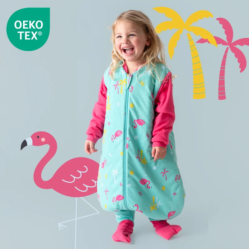 Bio Schlafsack mit Füßen und umklappbaren Bündchen 2.5 TOG