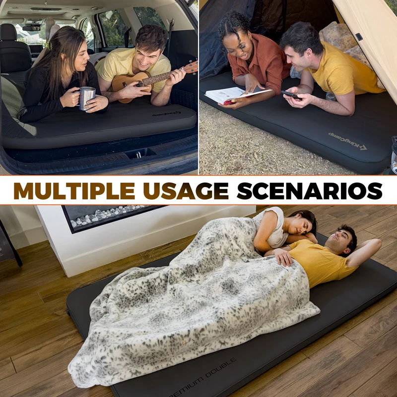 Double Self-Inflating Camping Mattress with Pump