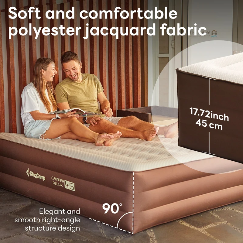 CAMPER DELUX 45 Queen Inflatable Mattress Built in Automatic Pump