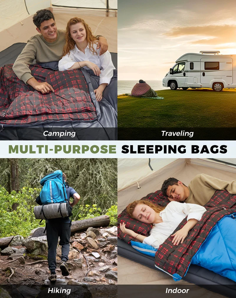 KingCamp FREESPACE 250D Flannel Double-Sized Sleeping Bag