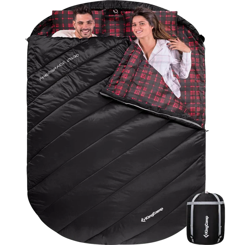 KingCamp FREESPACE 250D Flannel Double-Sized Sleeping Bag