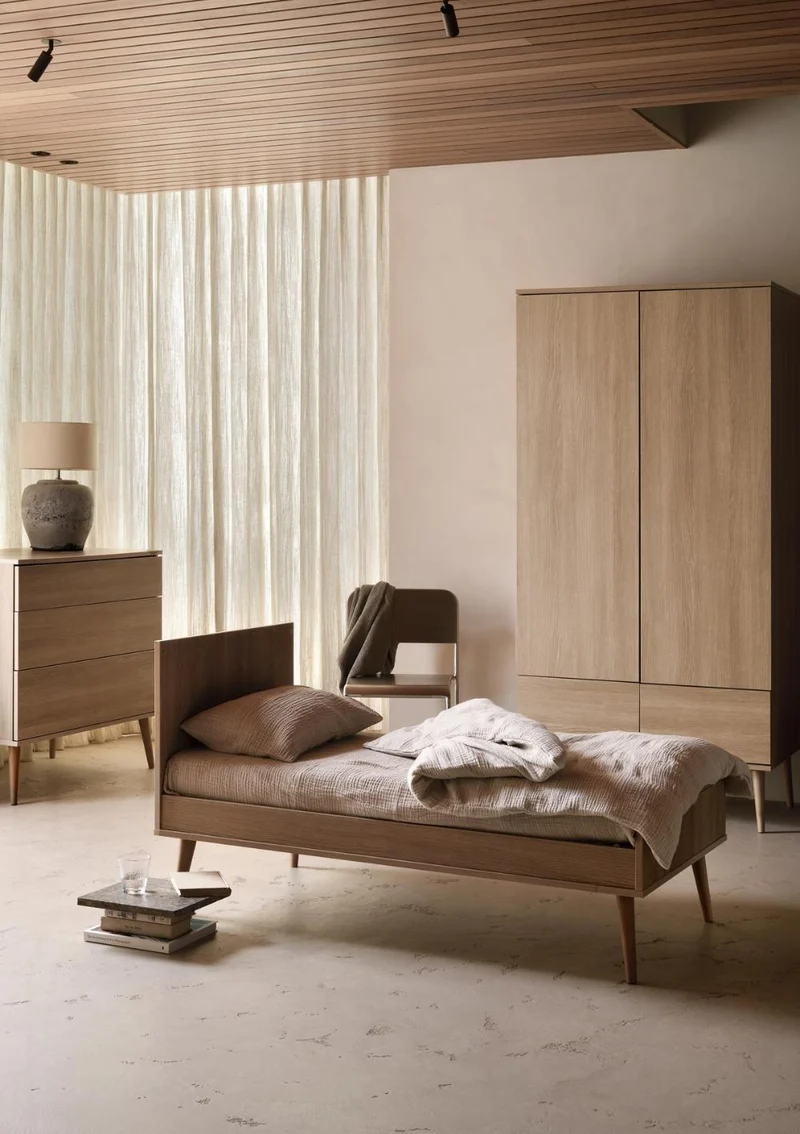 2-in-1 Bett 'Flow' Honey Ash 140 x 70 cm