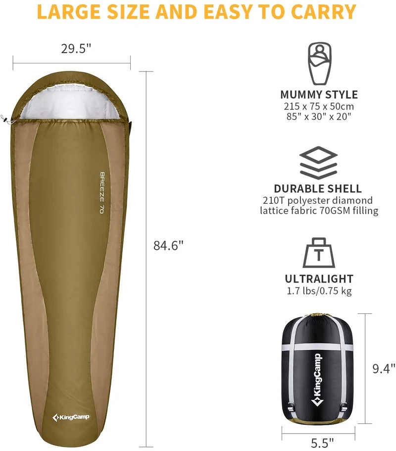 Mummy Ultralight Backpacking Sleeping Bags