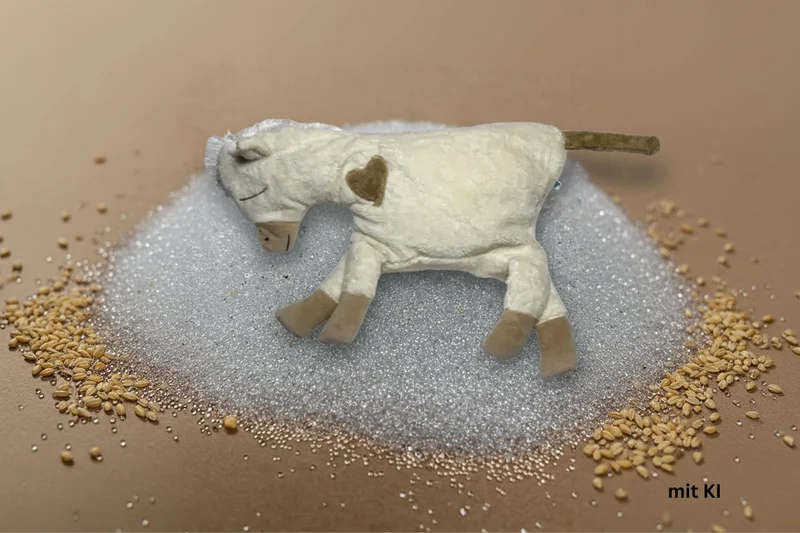 Bio Kuschelkissen Pferd aus Baumwolle – Spelzfüllung, GOTS